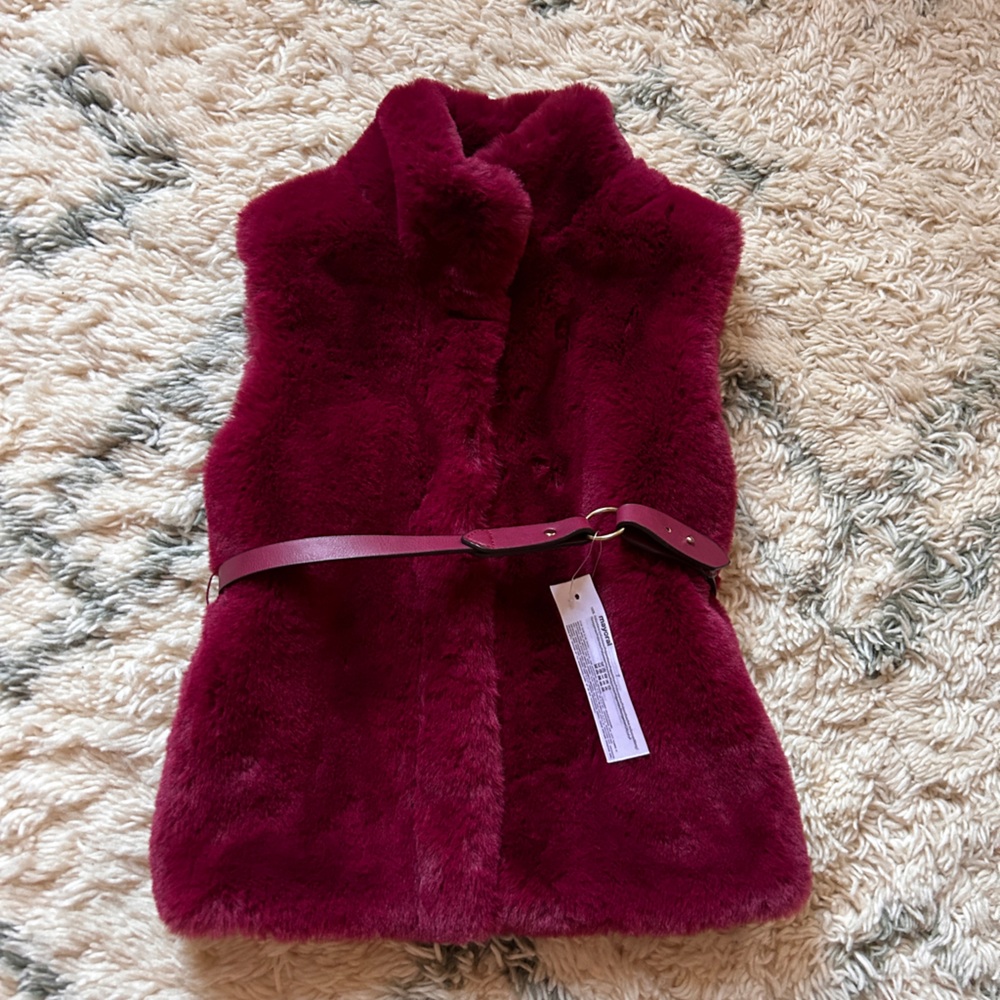 Mayoral Soft Faux Fur Belted Vest